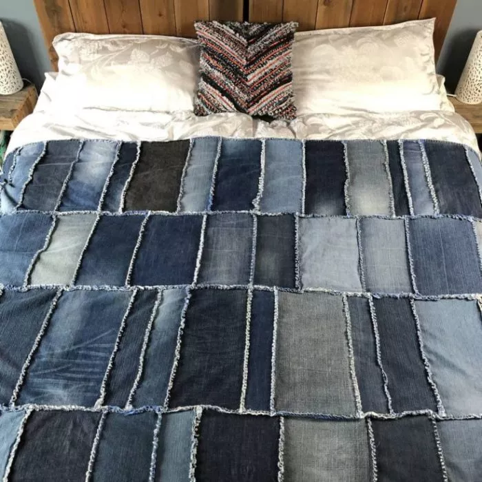 How to make a denim rag quilt
