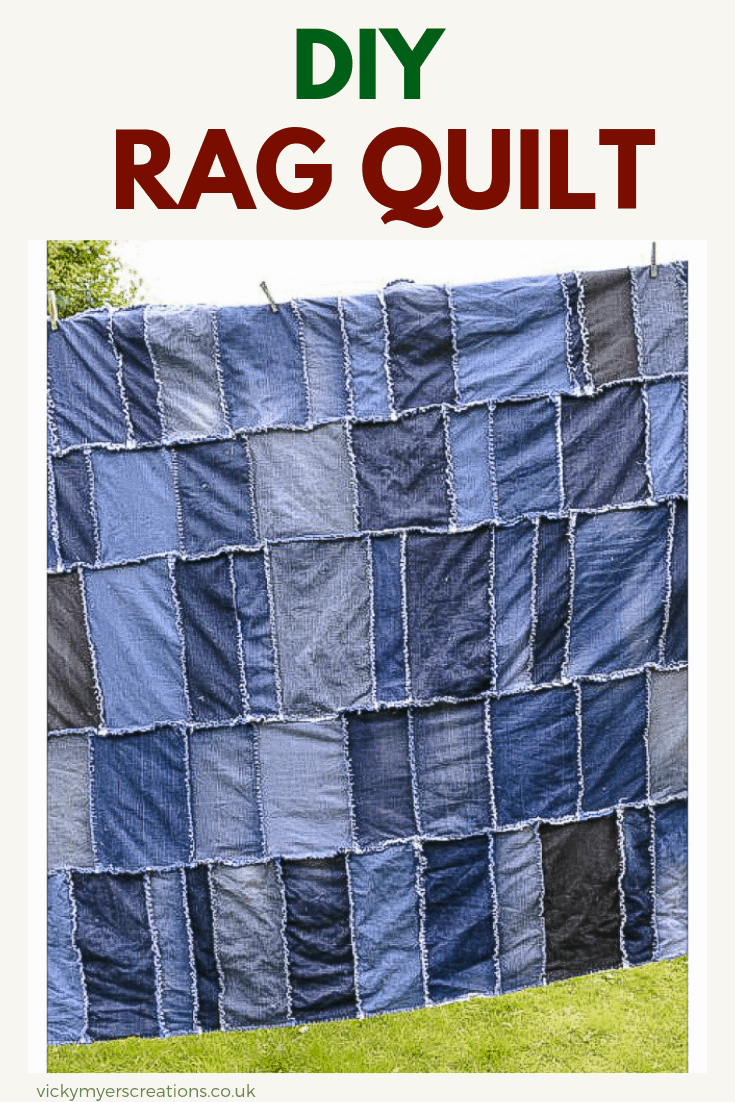 How to make a Rag Quilt DIY Denim Quilt
