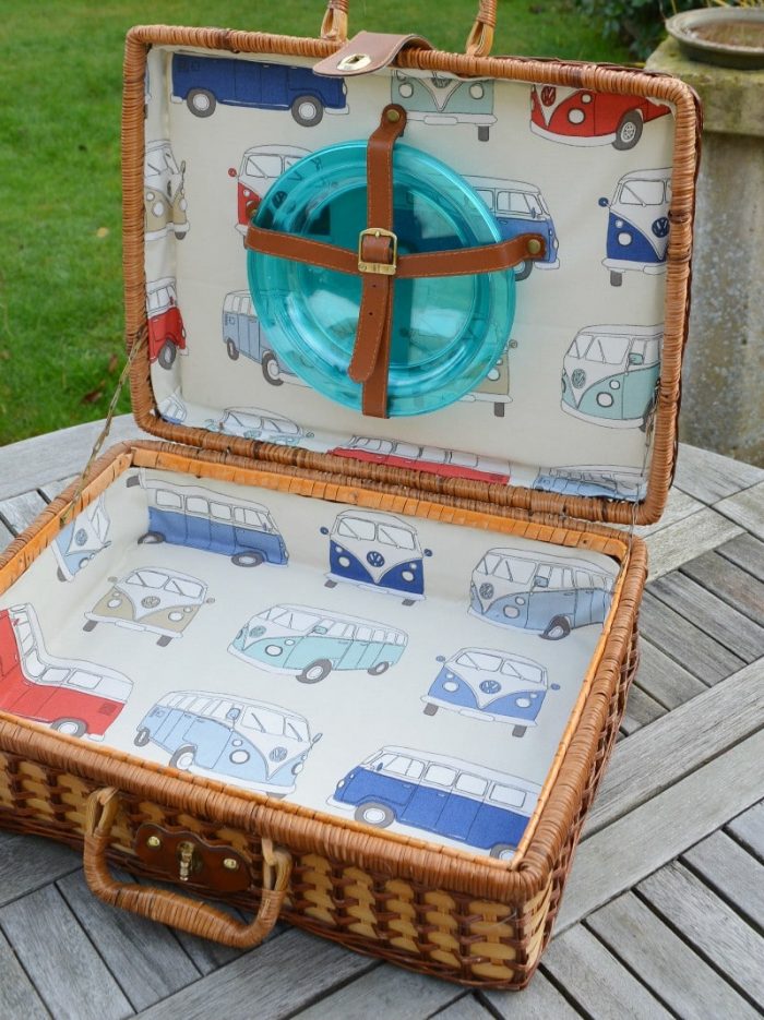 How to line a picnic hamper (post sponsored by Volkswagen