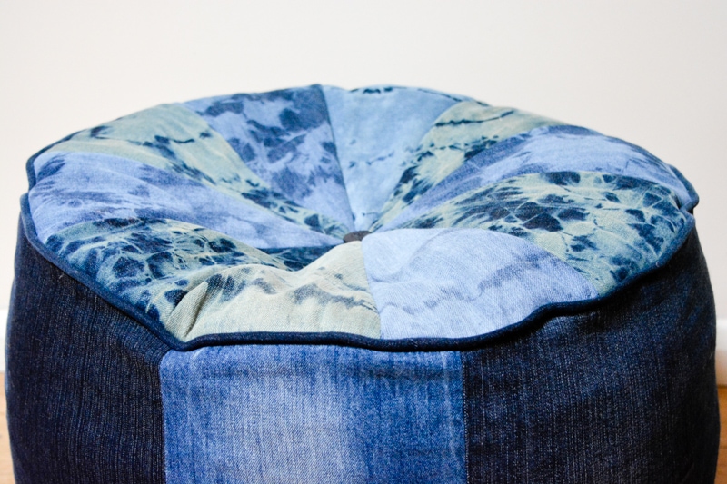 How to make a Denim Floor Cushion VickyMyersCreations