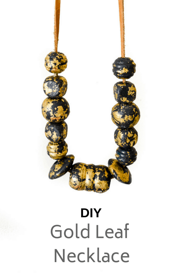 DIY Gold Leaf Necklace