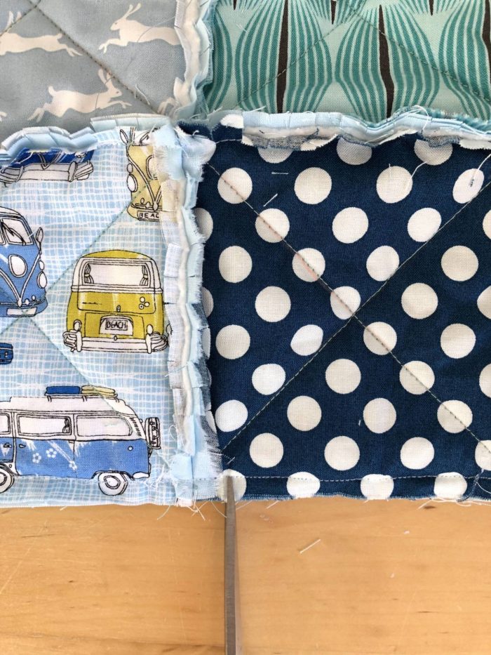 How to make a baby rag quilt · VickyMyersCreations