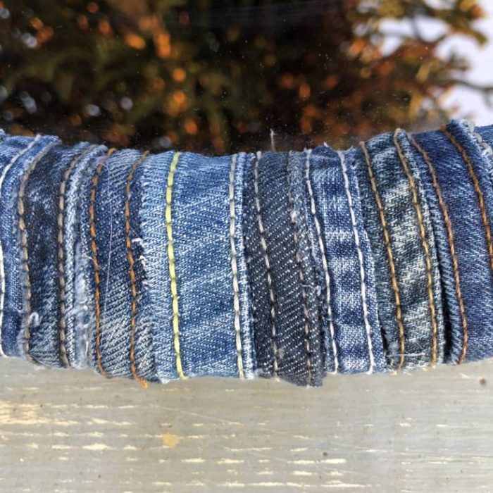 DIY Denim Mirror Frame