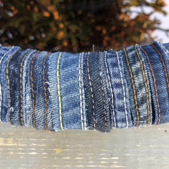 DIY Denim Mirror Frame