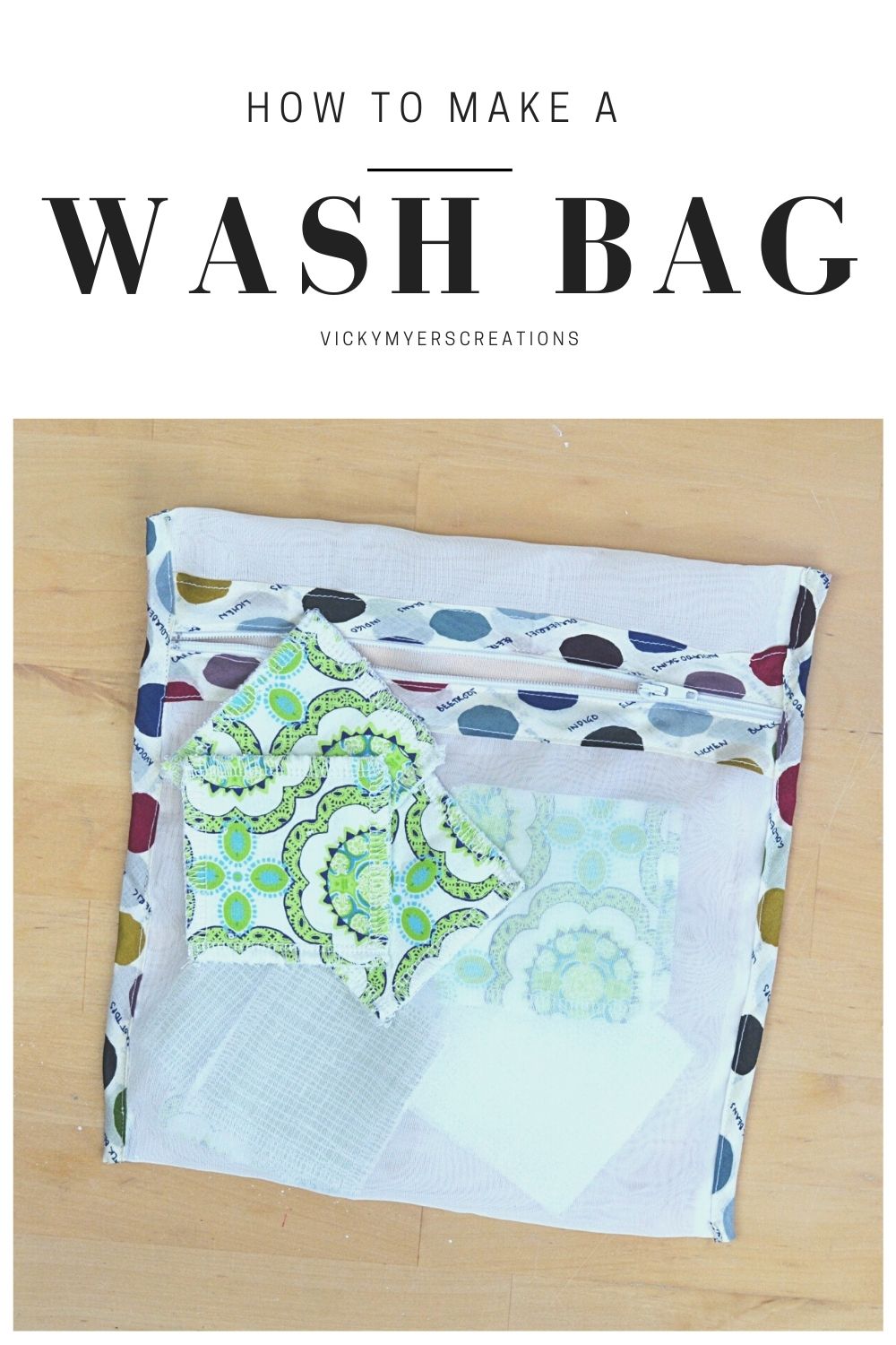 How to make a delicate bag for your washing. DIY Wash Bag with zip - quick and easy sewing project