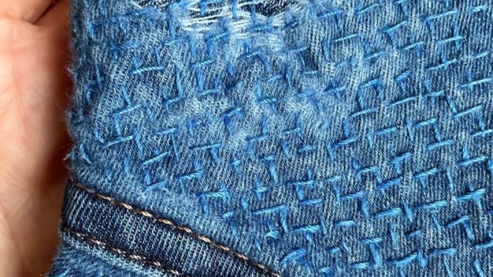 Jeans worn sales out between thighs