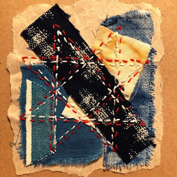 How to make cards with fabric scraps