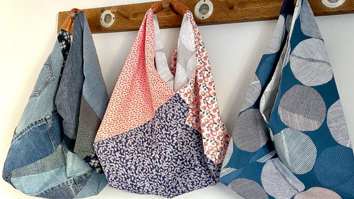 Origami Bento Bag Pattern and Tutorial Quick Tote Bag