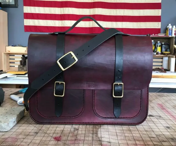 Making a LINED Leather TOTE BAG - FREE design plans 