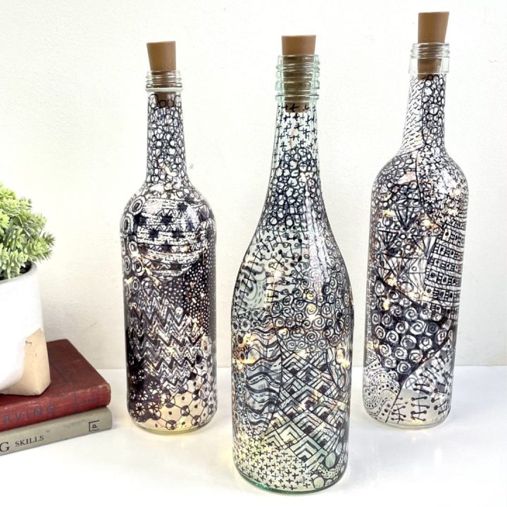 How to make winter bottle lights · VickyMyersCreations