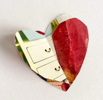 how to make a small heart out of paper