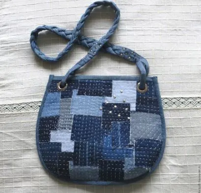 DIY Jeans Crossbody Bag Purse Recycling - How To Sew Hand Belt Bag